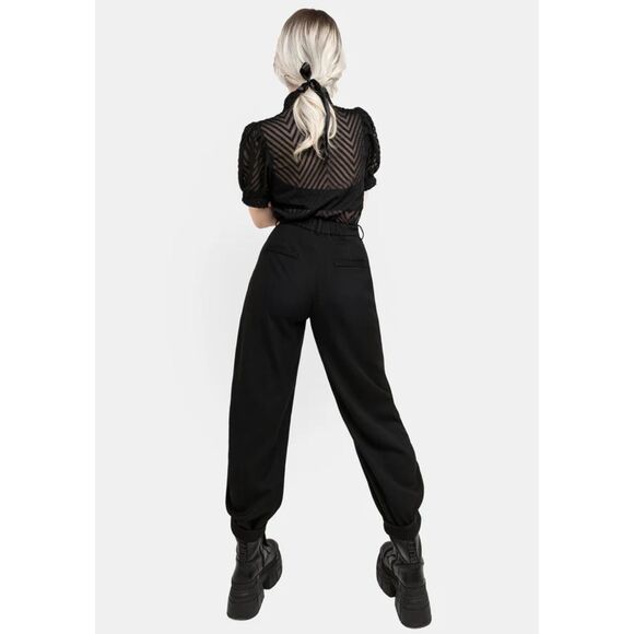 Disturbia Dianne Embroidered Balloon Trousers Black Size 16 - Picture 2 of 15